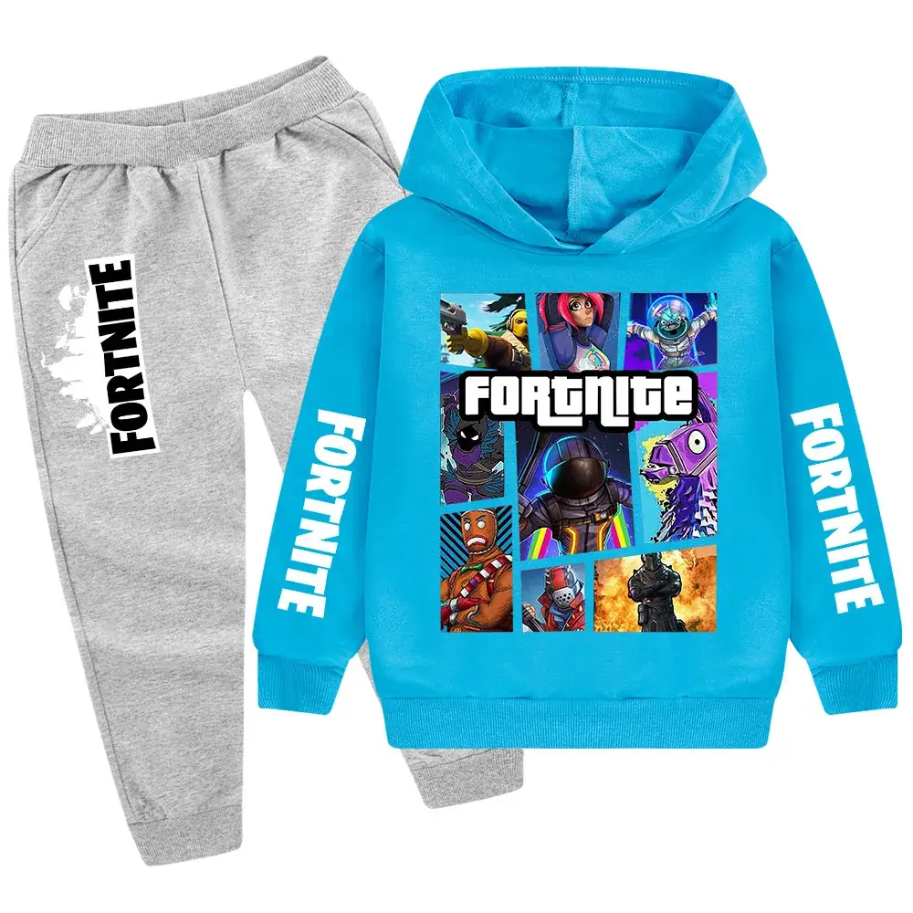 Kids Fortnite Hoodie Pants Set Pink Black Medium Large — feature 17