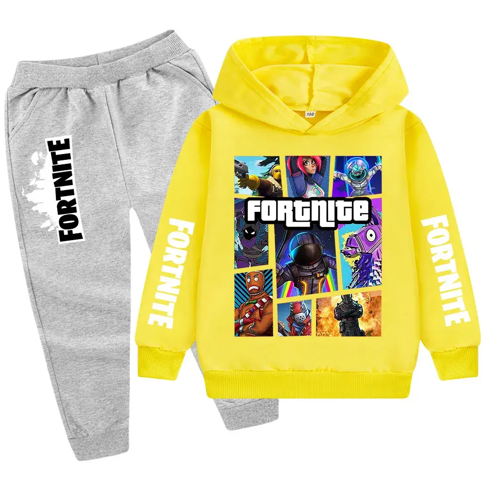 Kids Fortnite Hoodie Pants Set Pink Black Medium Large — feature 18