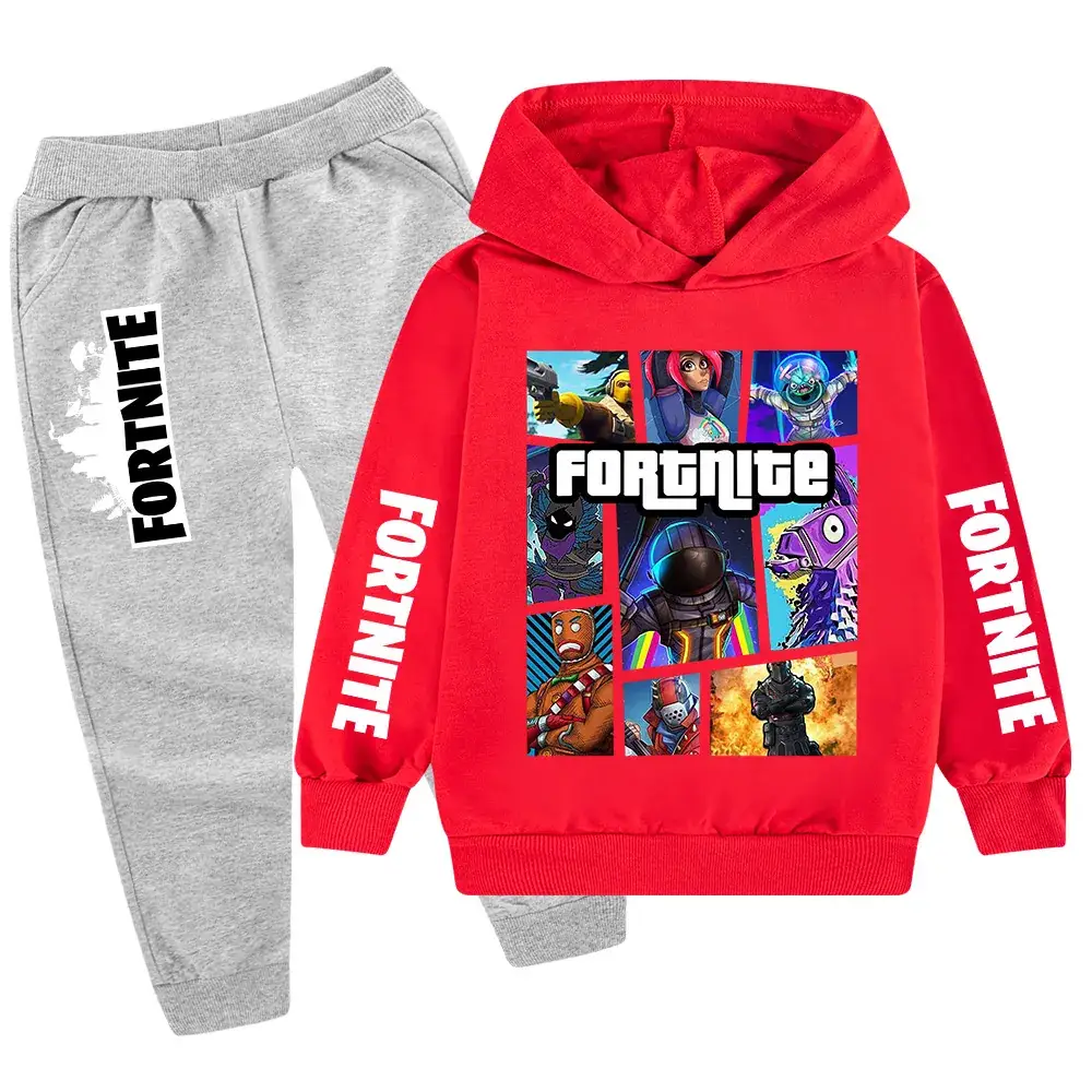 Kids Fortnite Hoodie Pants Set Pink Black Medium Large — feature 22