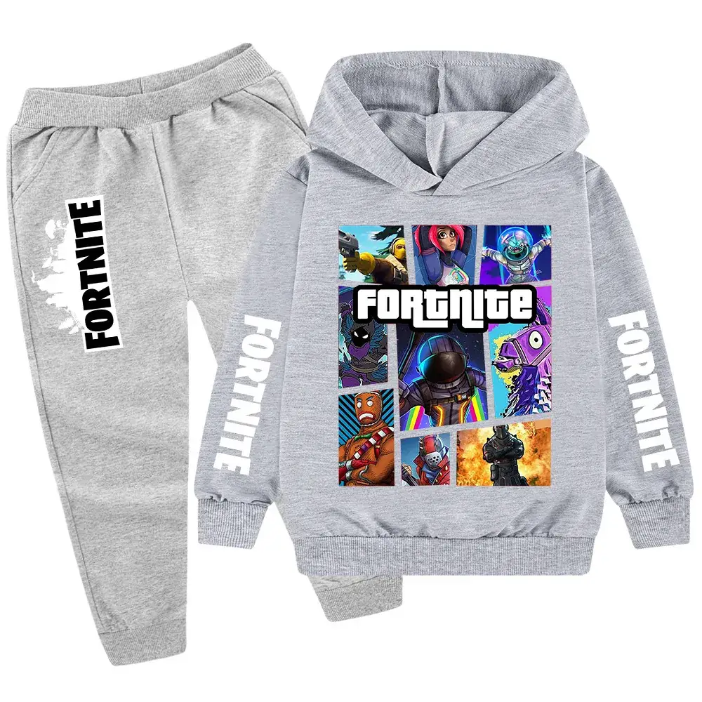 Kids Fortnite Hoodie Pants Set Pink Black Medium Large — feature 23