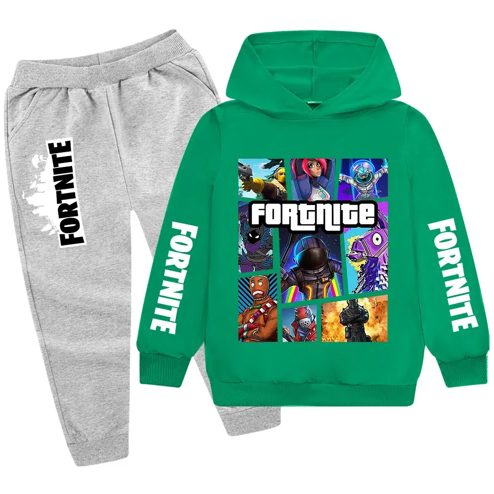 Kids Fortnite Hoodie Pants Set Pink Black Medium Large — feature 25
