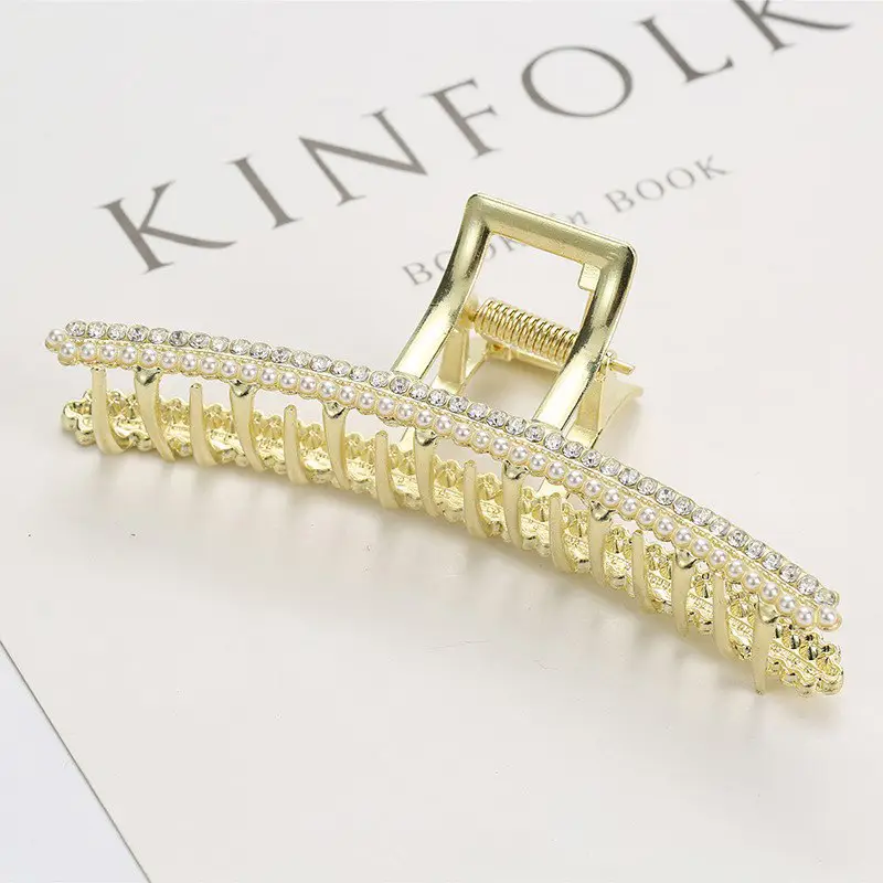 Gold Rhinestone Hair Clips for Women