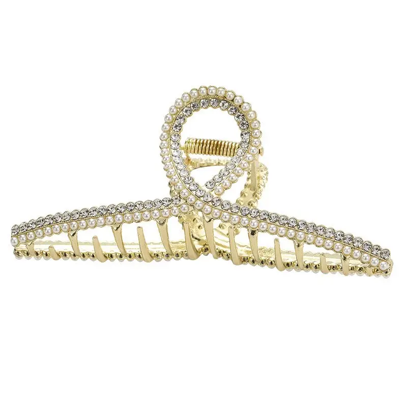 Gold Rhinestone Hair Clips for Women