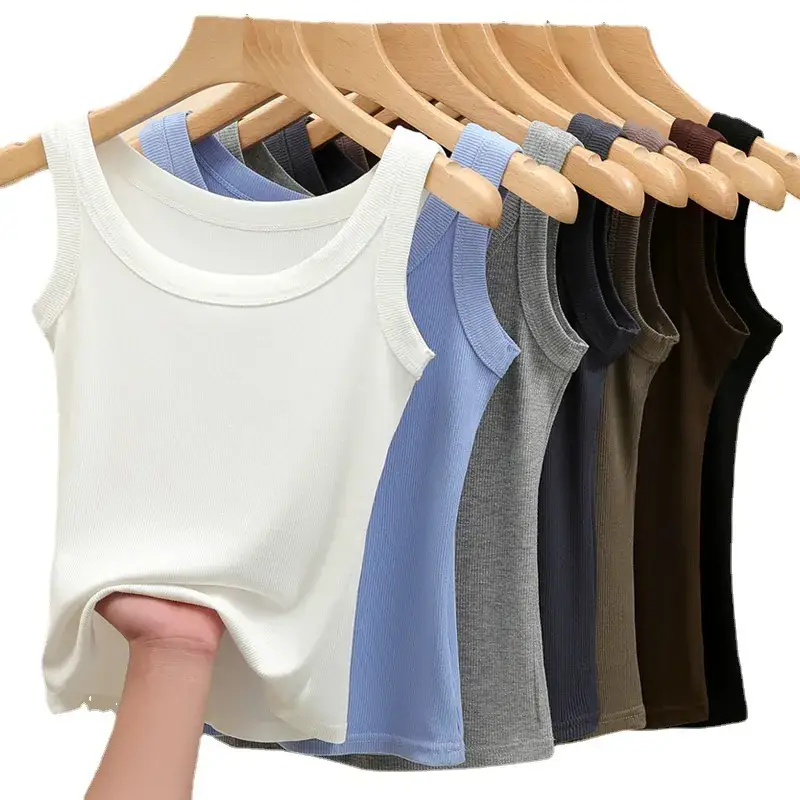 Women's New Summer Threaded Sleeveless Vest Large Size - Image 13