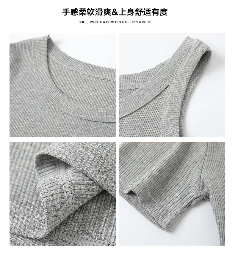 Women's New Summer Threaded Sleeveless Vest Large Size — feature 16