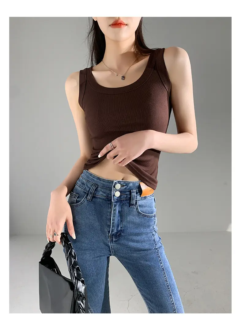 Women's New Summer Threaded Sleeveless Vest Large Size — feature 32
