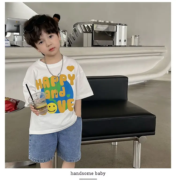 Boys Korean Style T-Shirt Summer 2023 Middle & Big — feature 10