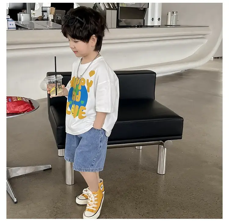 Boys Korean Style T-Shirt Summer 2023 Middle & Big — feature 11