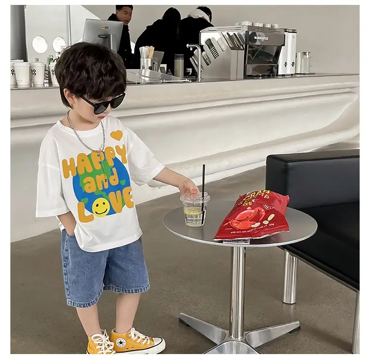 Boys Korean Style T-Shirt Summer 2023 Middle & Big — feature 12