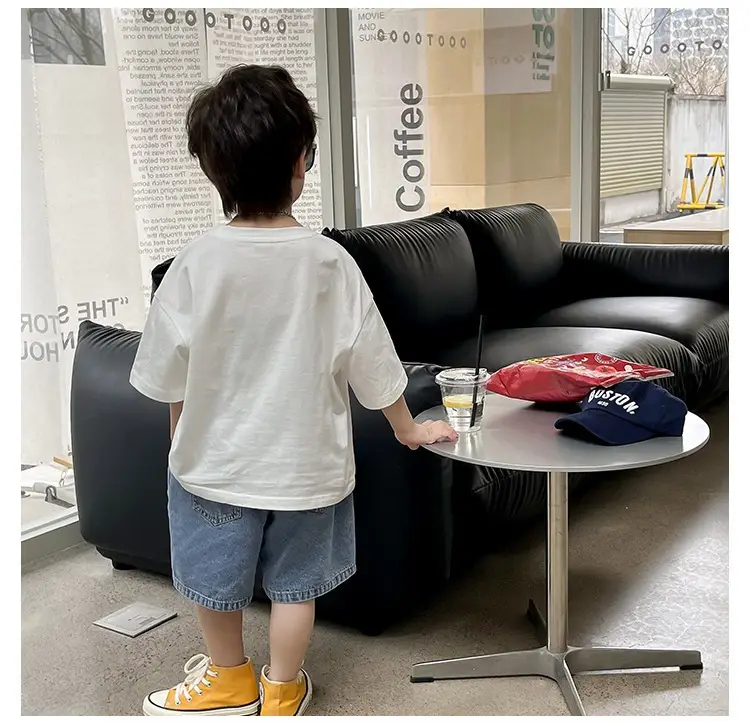 Boys Korean Style T-Shirt Summer 2023 Middle & Big — feature 14