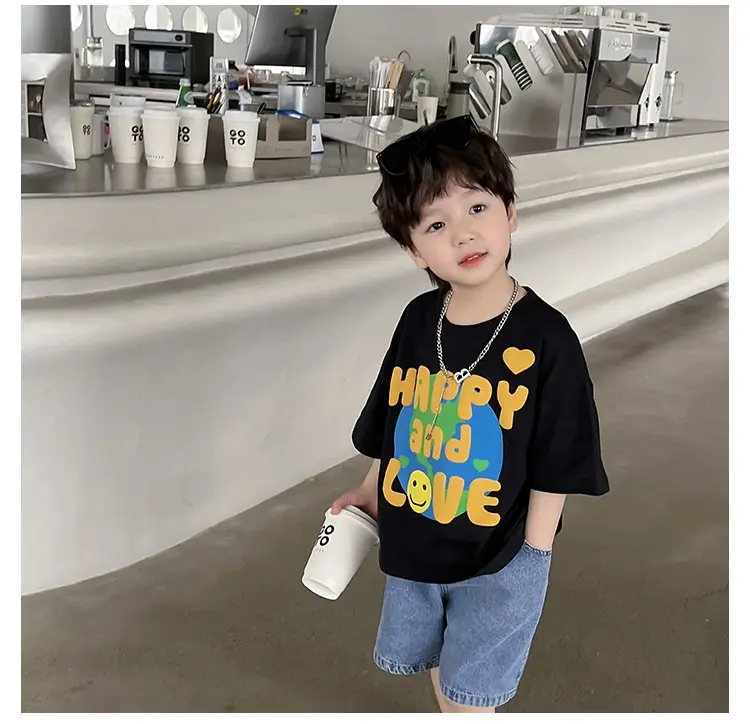 Boys Korean Style T-Shirt Summer 2023 Middle & Big — feature 20