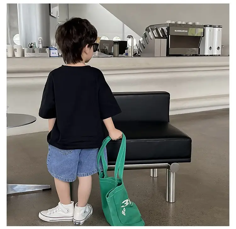 Boys Korean Style T-Shirt Summer 2023 Middle & Big — feature 23