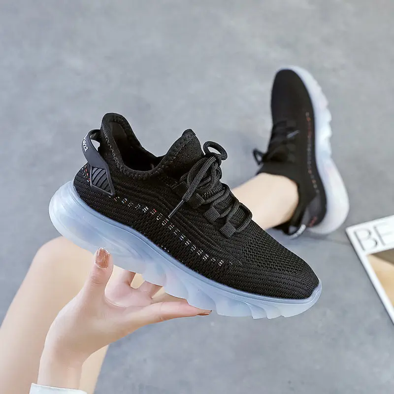 Jelly Sole Coconut Shoes Flying Weaver Shoes 2025 Casual Women's Shoes Mesh Breathable sneaker Female Student Running Shoes for Women - Image 9
