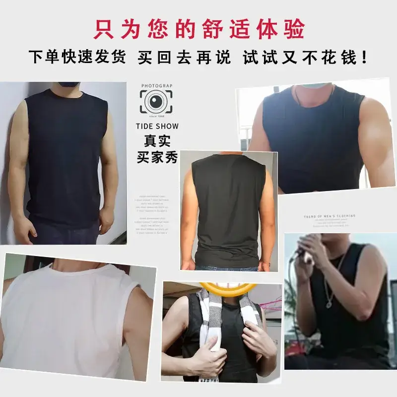 Men V-neck Sleeveless Vest Dark Green Slim Fit - Image 20