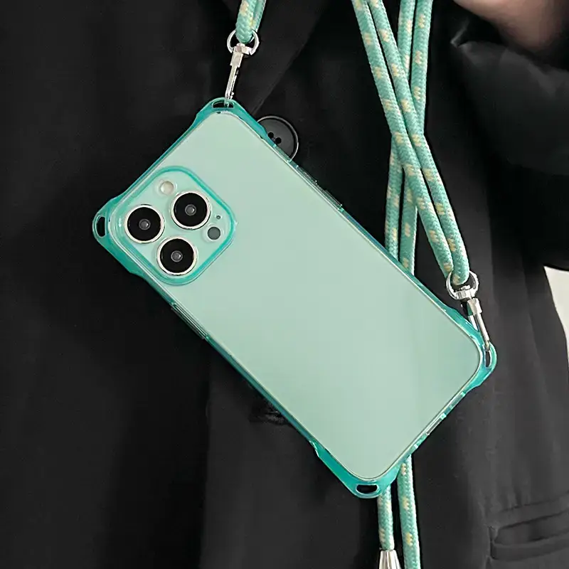 Green Apple iPhone 16 with Lanyard & 13 Lens