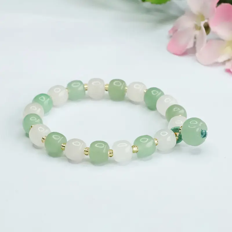 Jade Bracelet with Old Style Beads for Women - Image 4