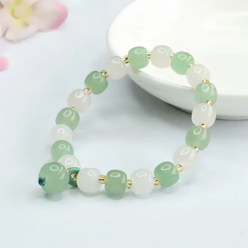 Jade Bracelet with Old Style Beads for Women — feature 7