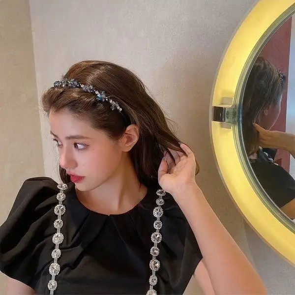 Pearl Hairband with Rhinestones for Women