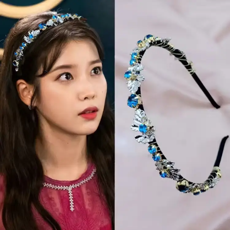 Pearl Hairband with Rhinestones for Women