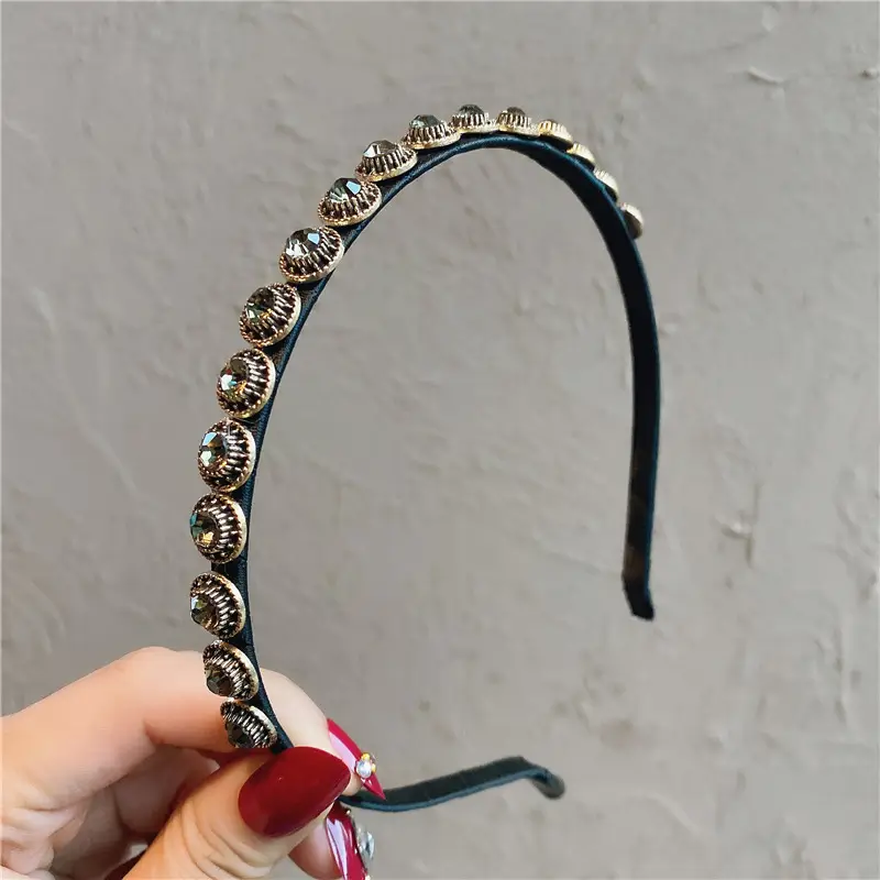 Pearl Hairband with Rhinestones for Women