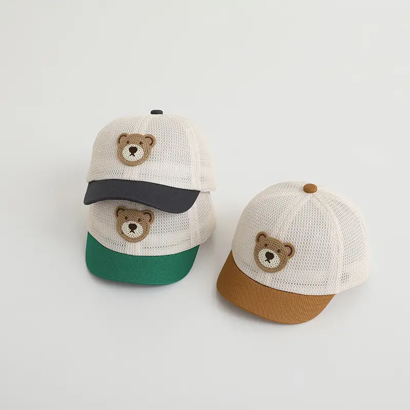 Qiu Nan Bear Cap Summer Korean Style Boys Girls Sunshade Cap - Image 5