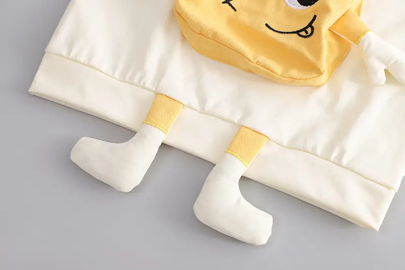 Cute Cartoon Baby T-Shirt Shorts Set Cotton White — feature 8