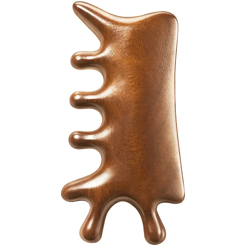 Wooden Hair Mask Comb for Fat Hands 8x6.5CM