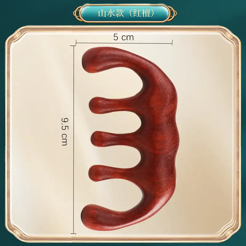 Wooden Hair Mask Comb for Fat Hands 8x6.5CM