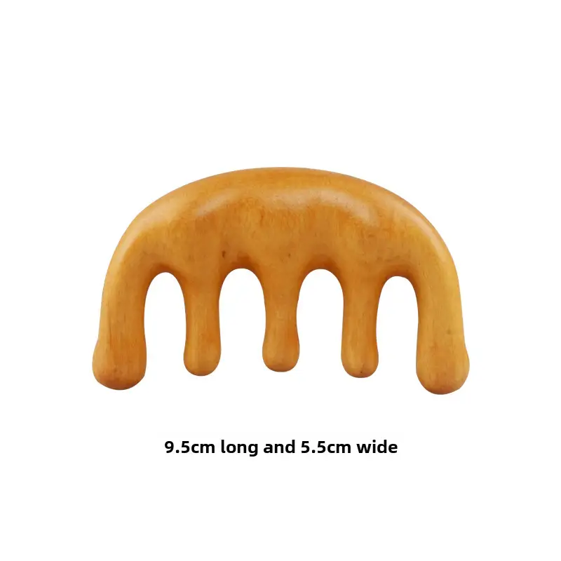 Wooden Hair Mask Comb for Fat Hands 8x6.5CM
