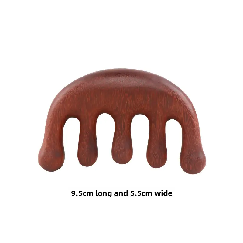 Wooden Hair Mask Comb for Fat Hands 8x6.5CM