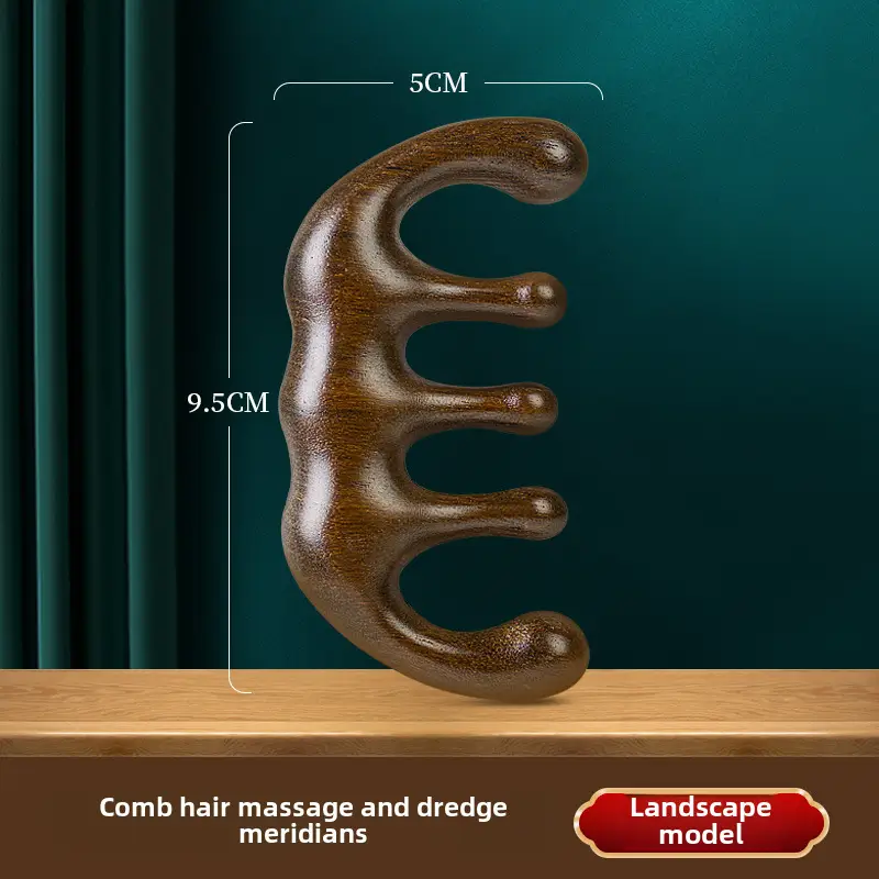 Wooden Hair Mask Comb for Fat Hands 8x6.5CM