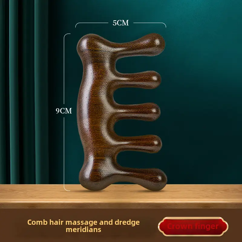 Wooden Hair Mask Comb for Fat Hands 8x6.5CM