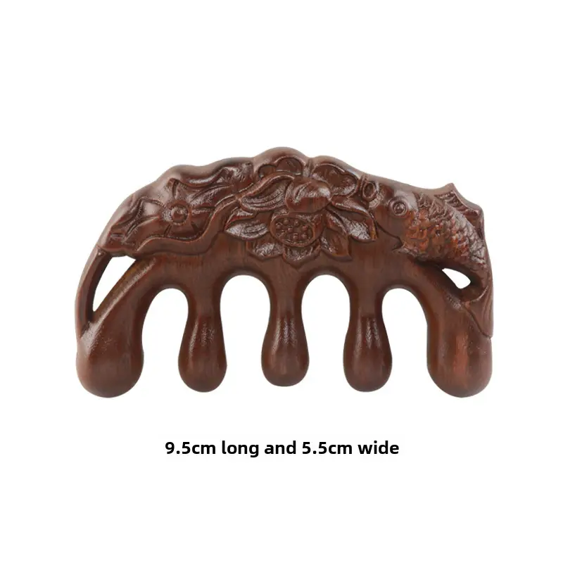 Wooden Hair Mask Comb for Fat Hands 8x6.5CM
