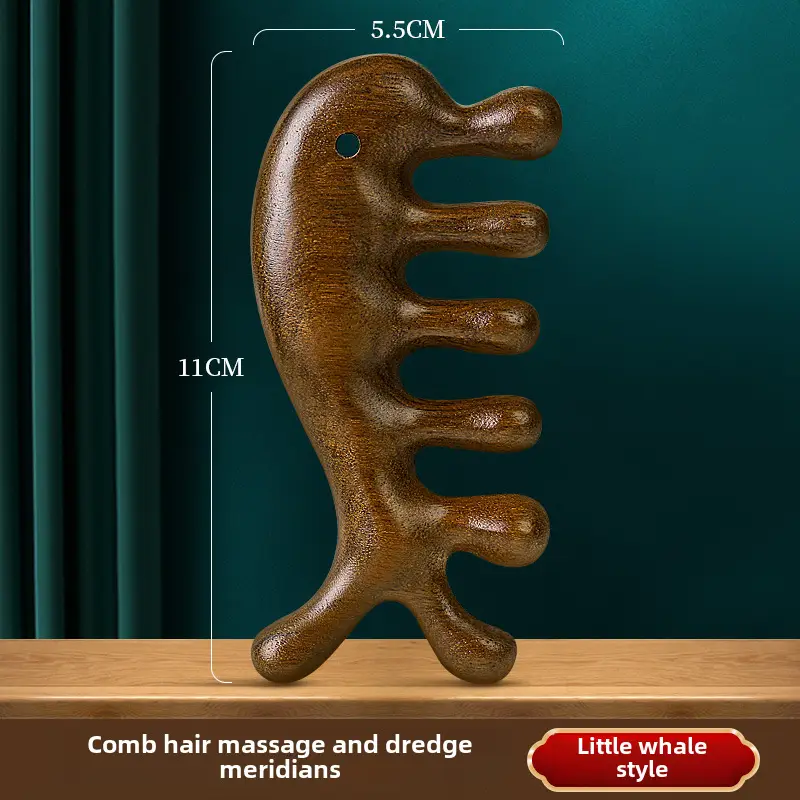 Wooden Hair Mask Comb for Fat Hands 8x6.5CM