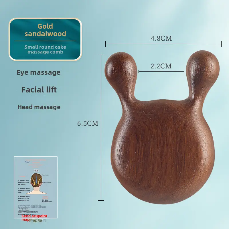 Wooden Hair Mask Comb for Fat Hands 8x6.5CM