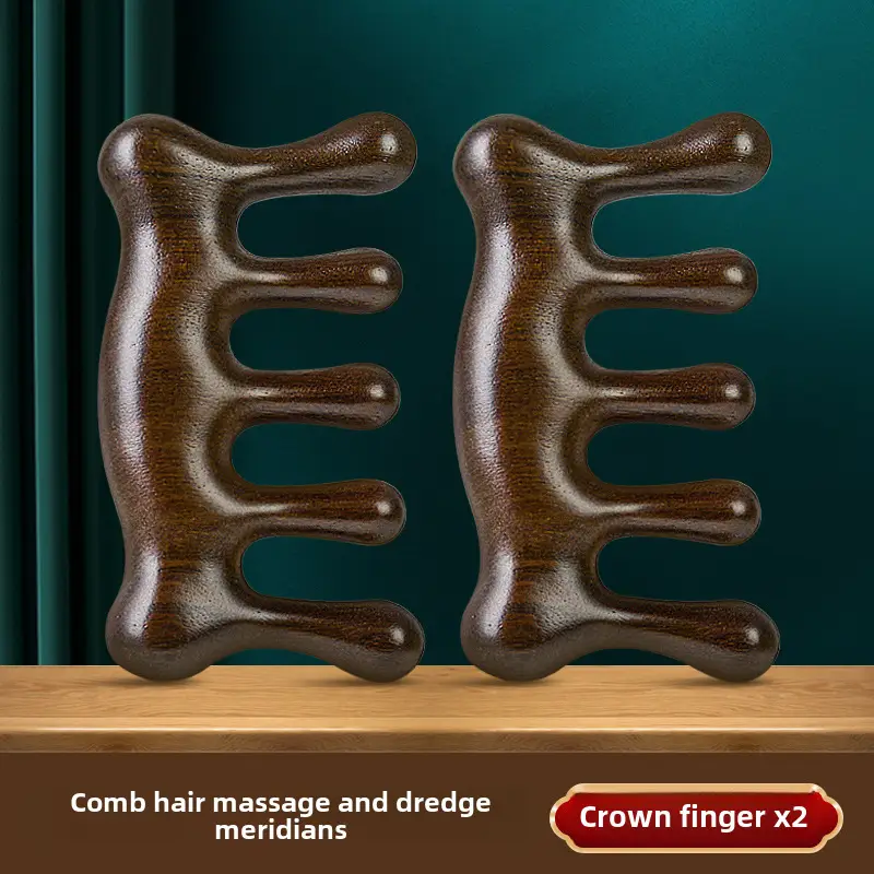 Wooden Hair Mask Comb for Fat Hands 8x6.5CM