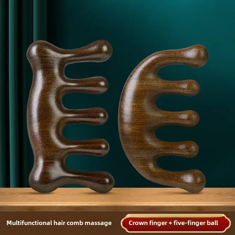 Wooden Hair Mask Comb for Fat Hands 8x6.5CM