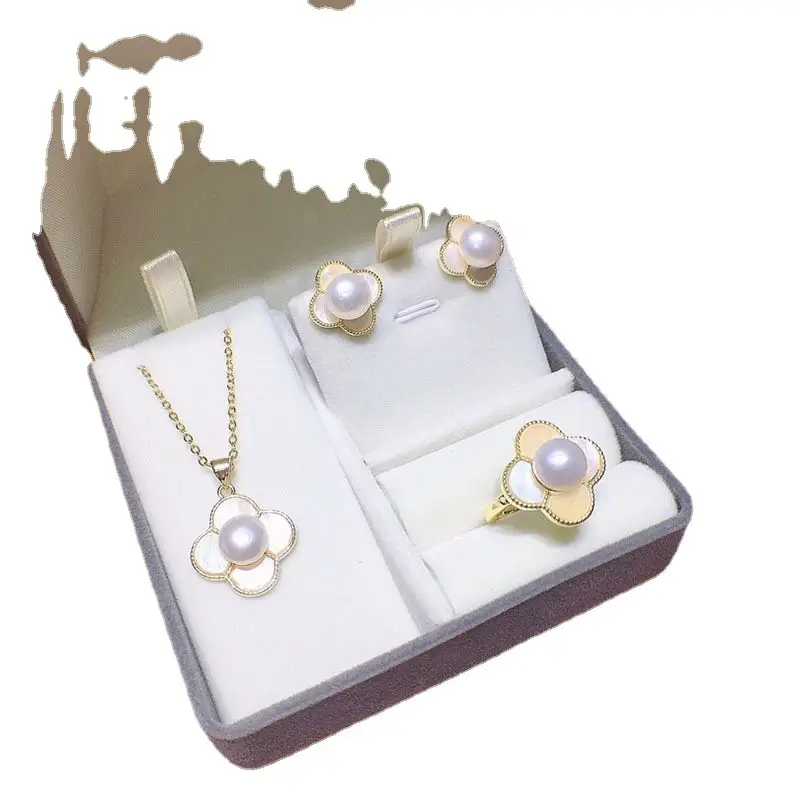 18K Gold-Filled Pearl Earrings Set for Women - Image 7
