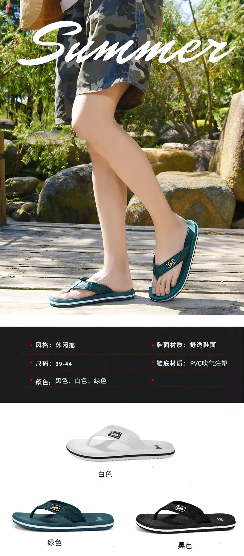 Men's Teal Crossbody Sandals Lightweight Casual Flip Flops — feature 4