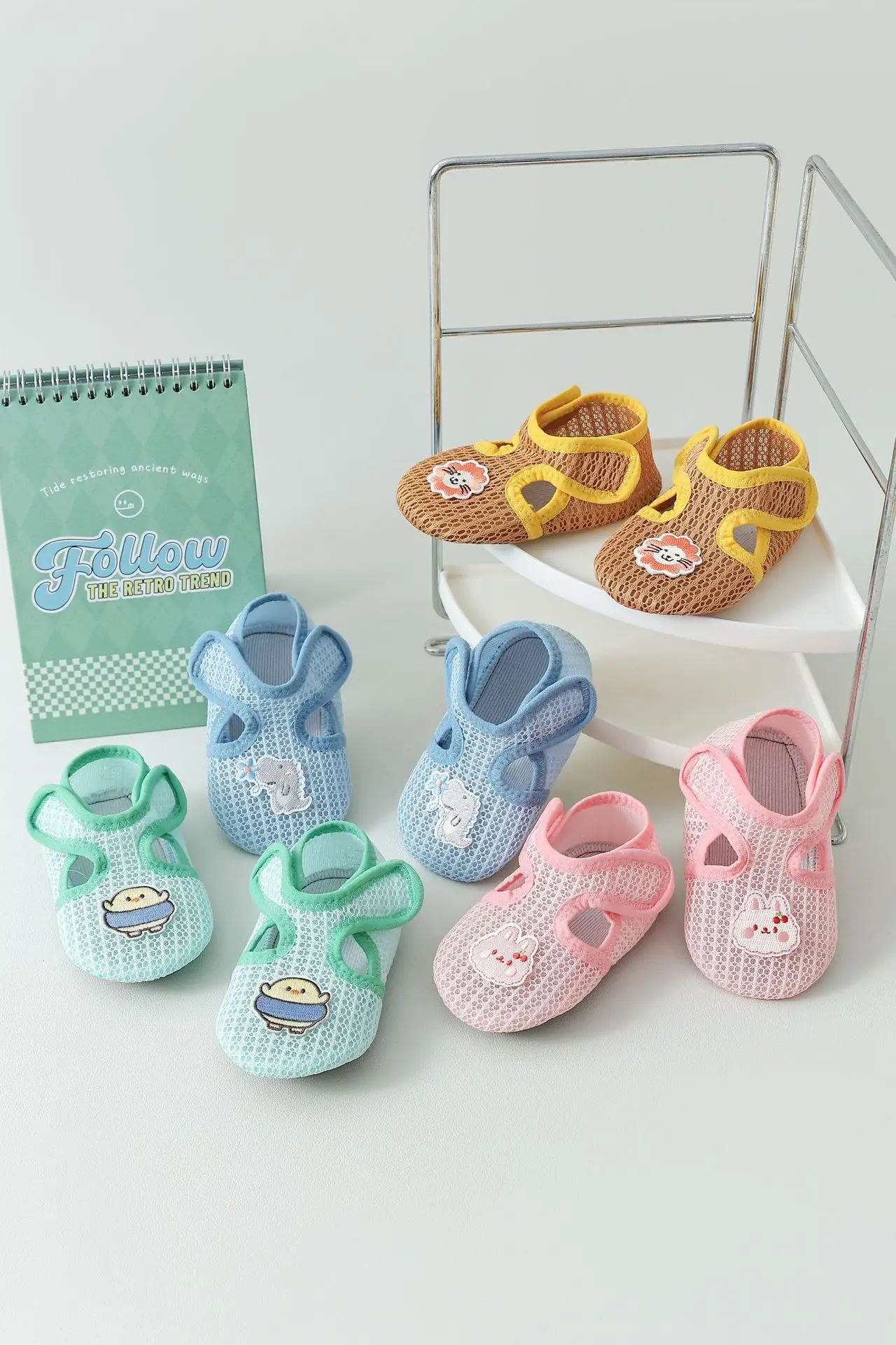 Baby Floor Socks & Shoes Set Blue Cartoon Toddler Non-Slip — feature 1