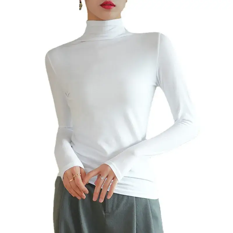 Pure Cotton Slim Fit Long Sleeve T-Shirt for Women Spring Autumn - Image 9