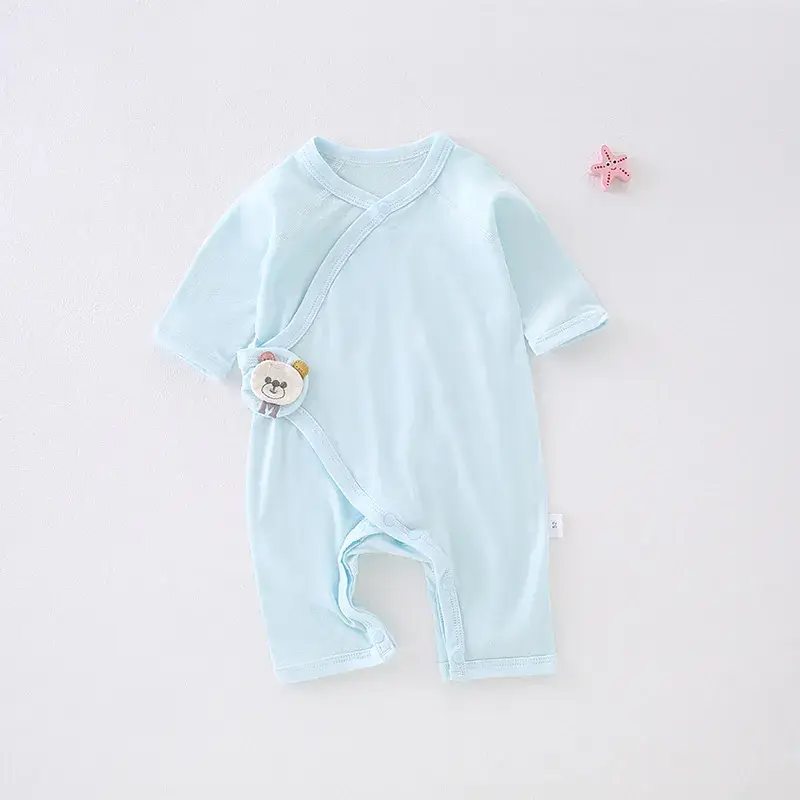 Newborn Pure Cotton Pink Pajamas for Baby - Image 2