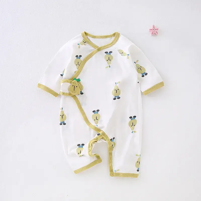 Newborn Pure Cotton Pink Pajamas for Baby - Image 4