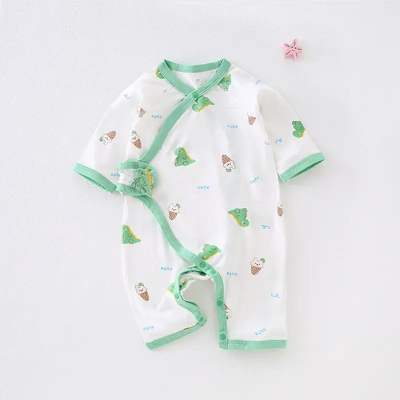 Newborn Pure Cotton Pink Pajamas for Baby - Image 6