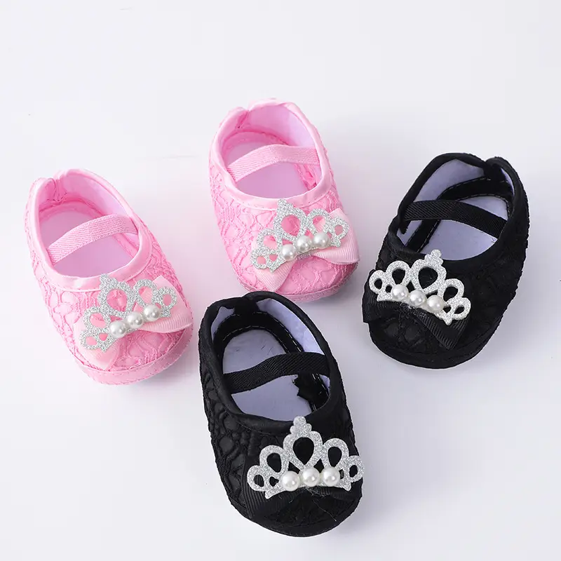Pink Princess Baby Shoes 0-1 Years Soft Sole