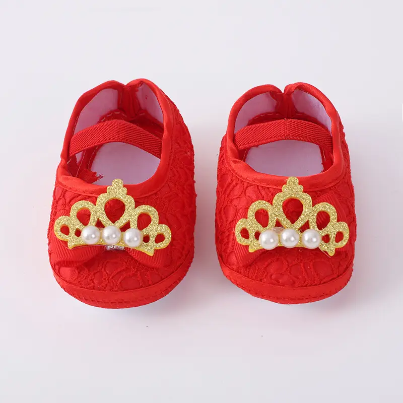 Pink Princess Baby Shoes 0-1 Years Soft Sole — feature 5