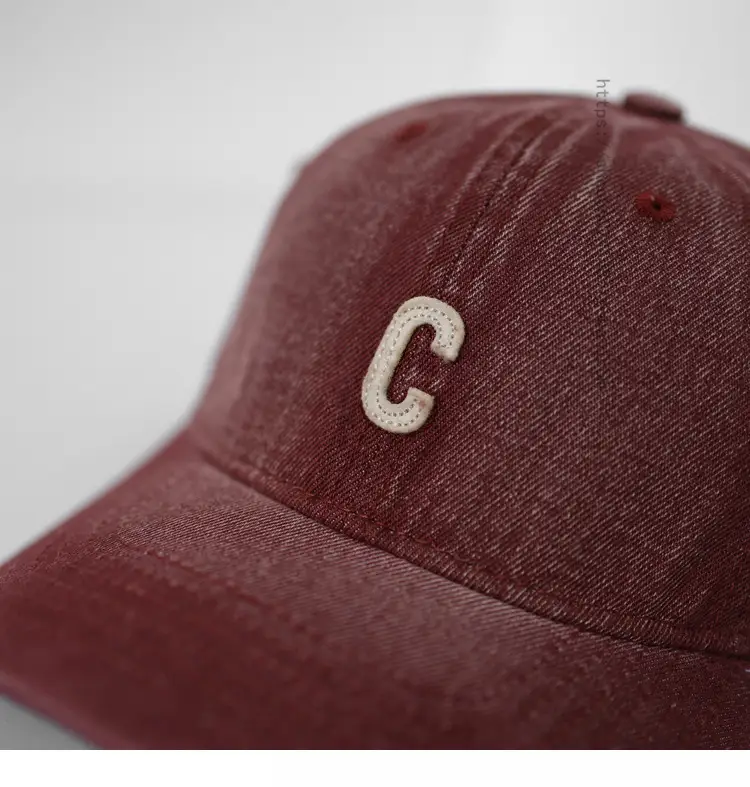 Women Purple Denim Baseball Cap with C Logo — feature 15