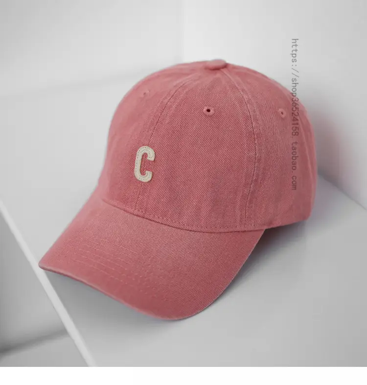 Women Purple Denim Baseball Cap with C Logo - Image 4