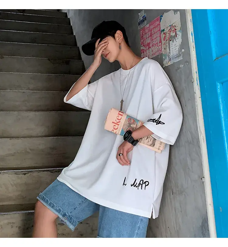 Men Red 7P Point T-Shirt Large Summer Wear — feature 17