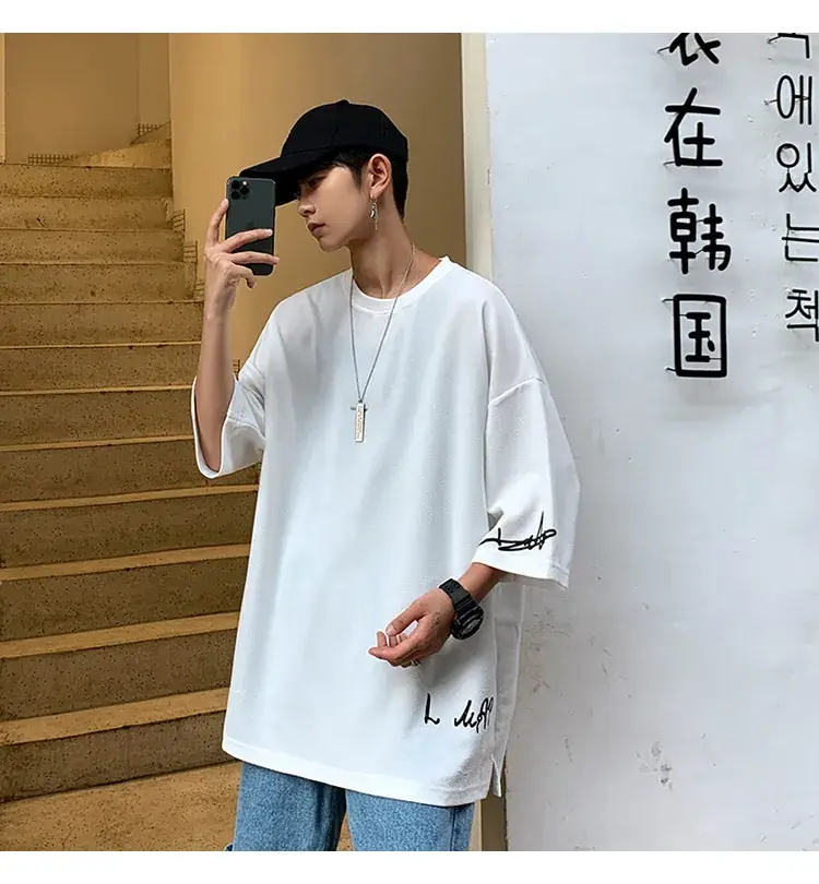 Men Red 7P Point T-Shirt Large Summer Wear — feature 20